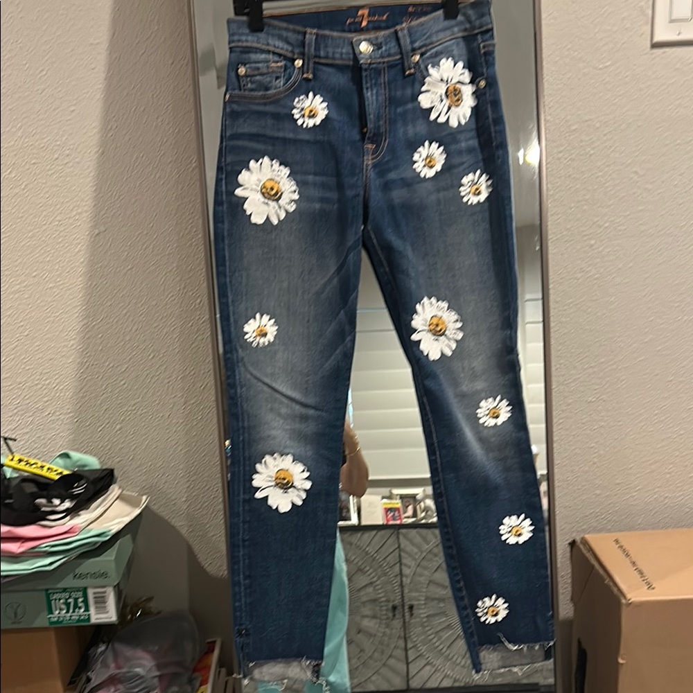 Hand painted jeans